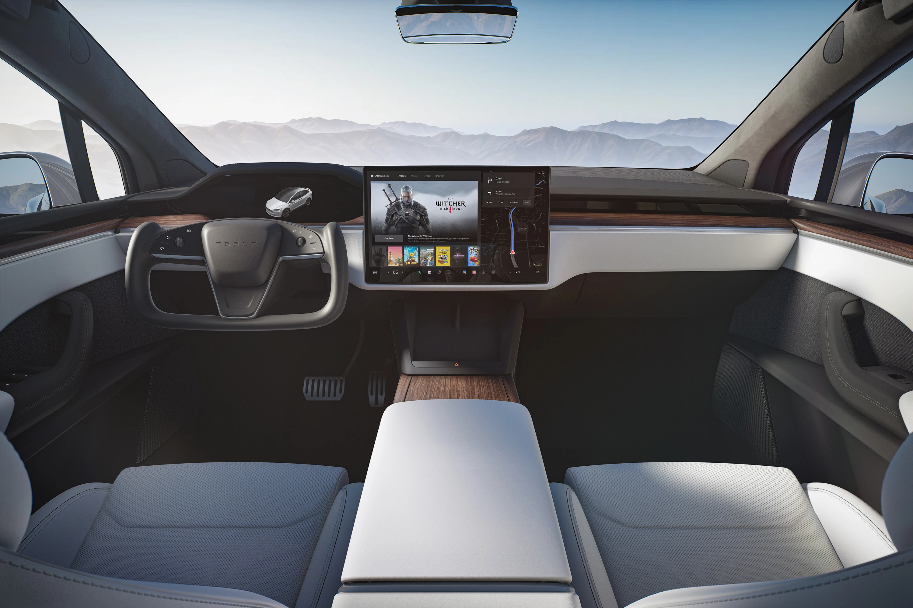 Tesla Model X Standard Range screens view