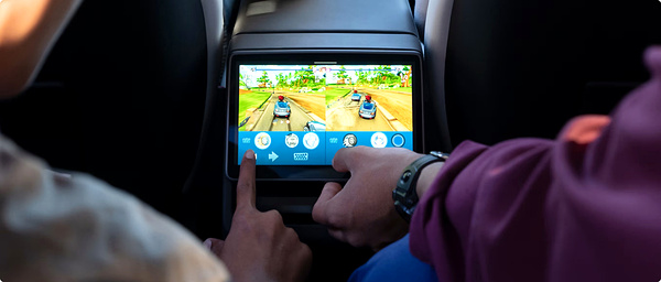 Tesla Model Y Long Range screens view