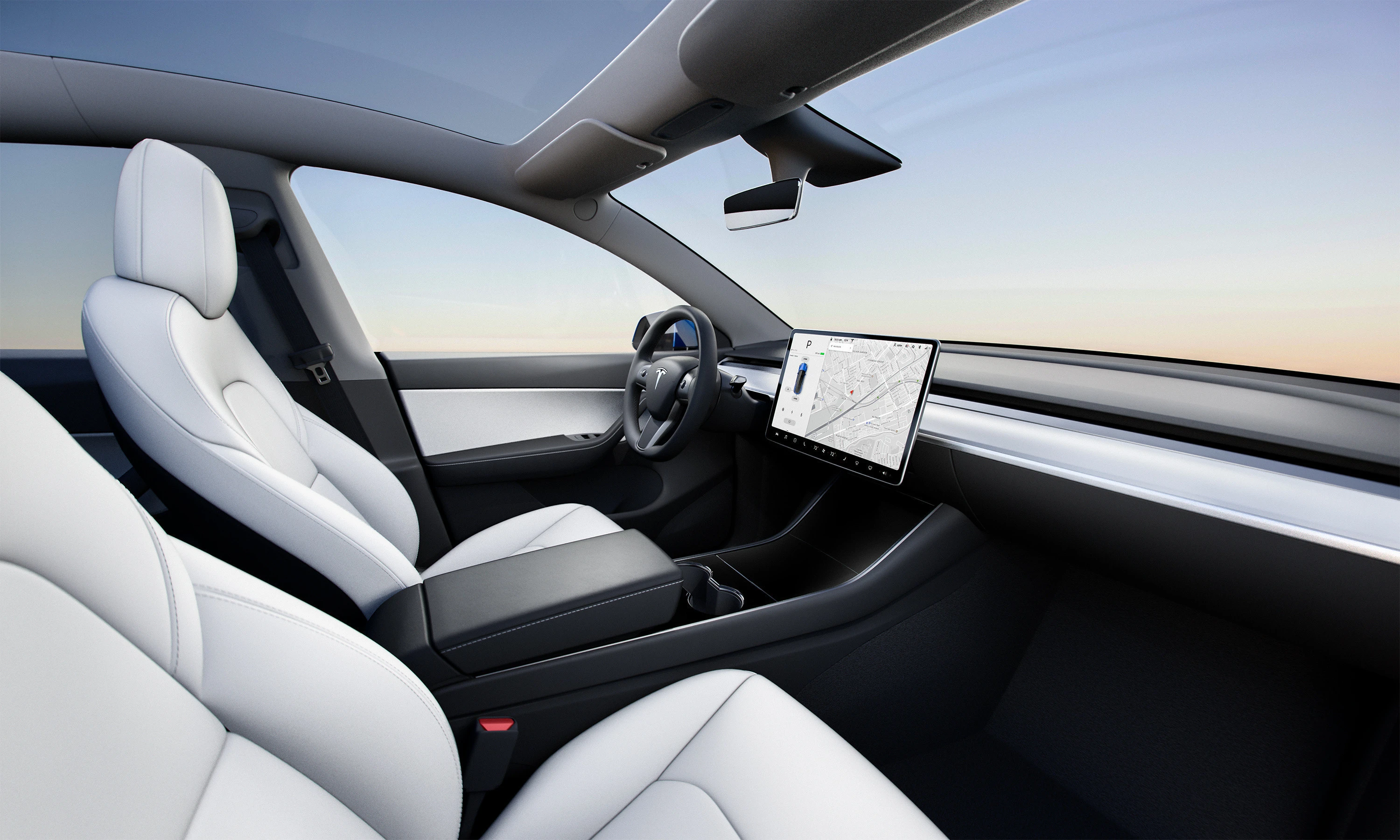 Tesla Model Y Long Range (GEN1) screens view