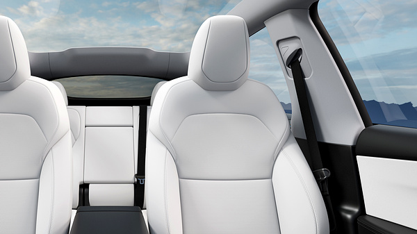 Tesla Model Y Long Range RWD frontseats view