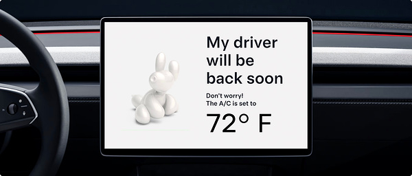 Tesla Model Y Long Range RWD screens view