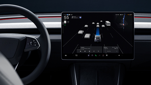 Tesla Model Y Long Range RWD screens view
