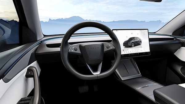 Tesla Model Y Long Range RWD screens view