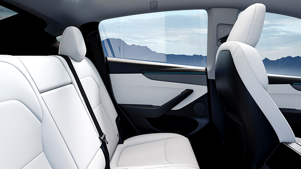 Tesla Model Y Long Range RWD secondrowseats view