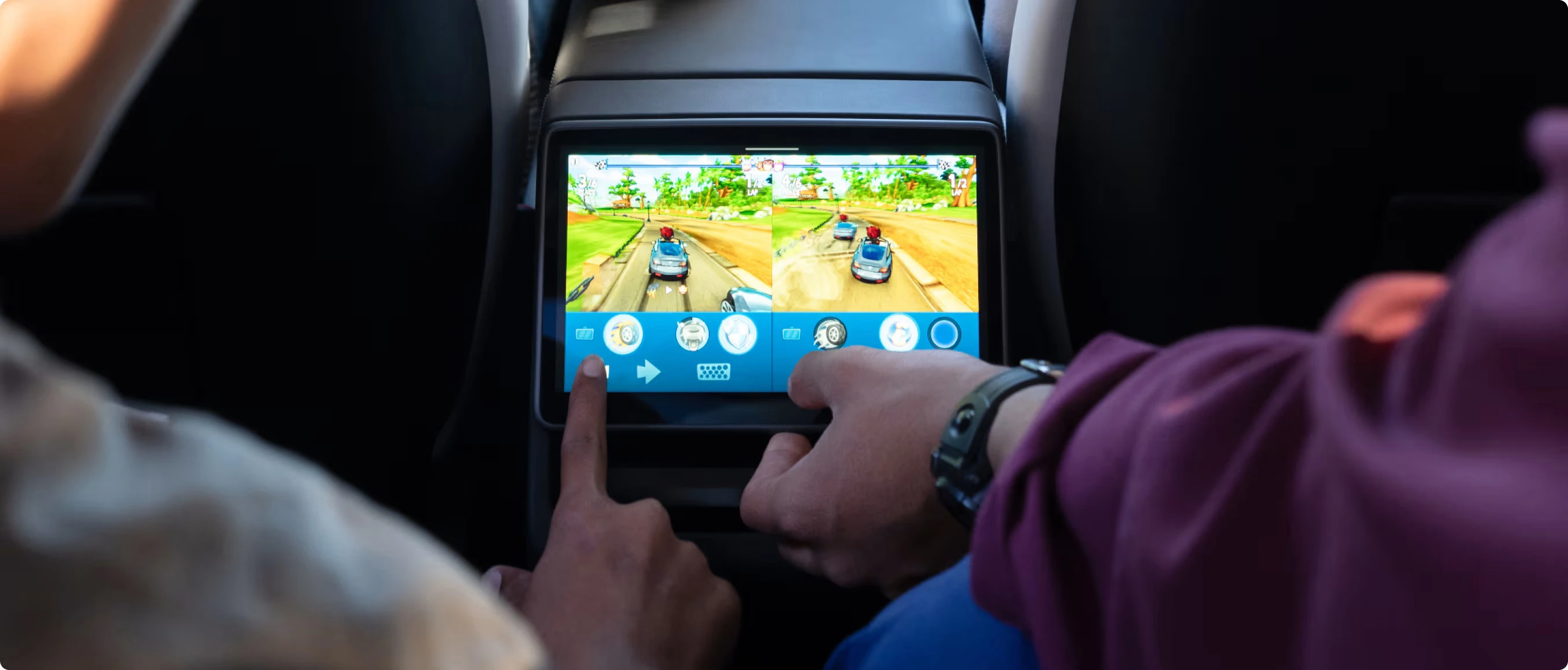 Tesla Model Y Premium AWD screens view