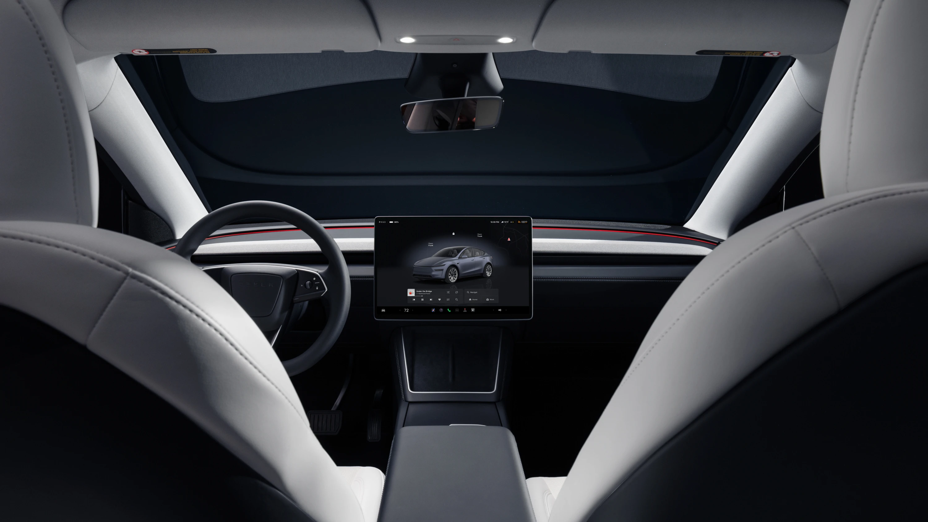 Tesla Model Y Premium RWD screens view