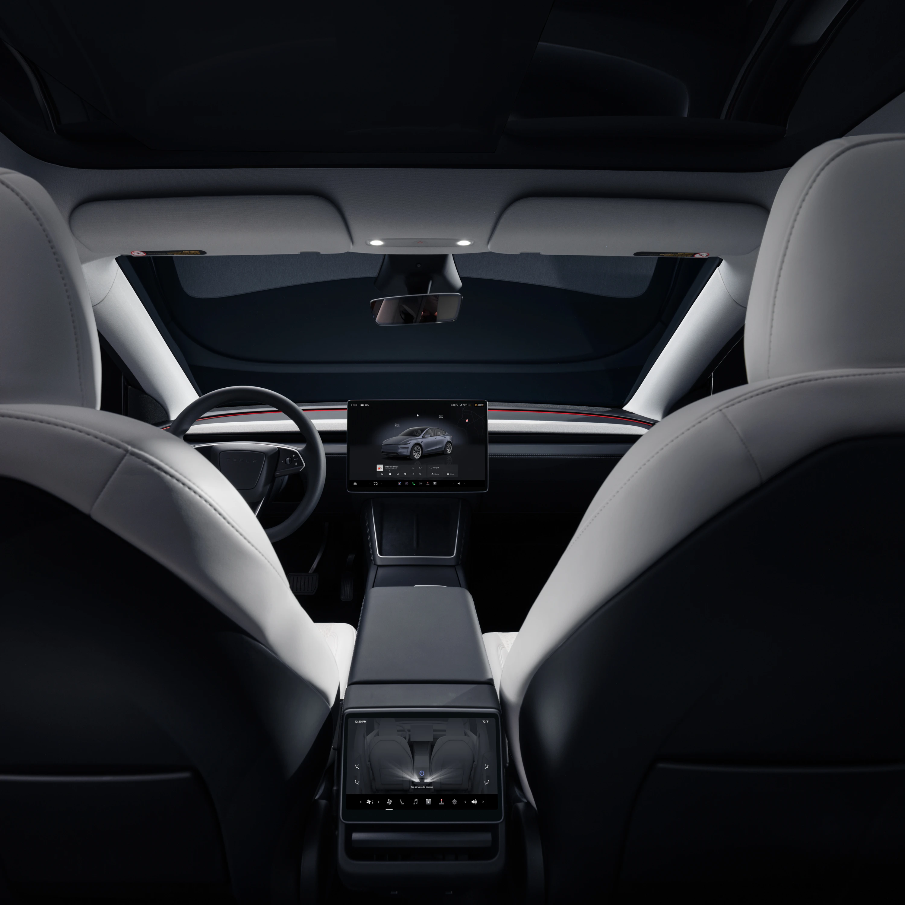 Tesla Model Y Premium RWD screens view