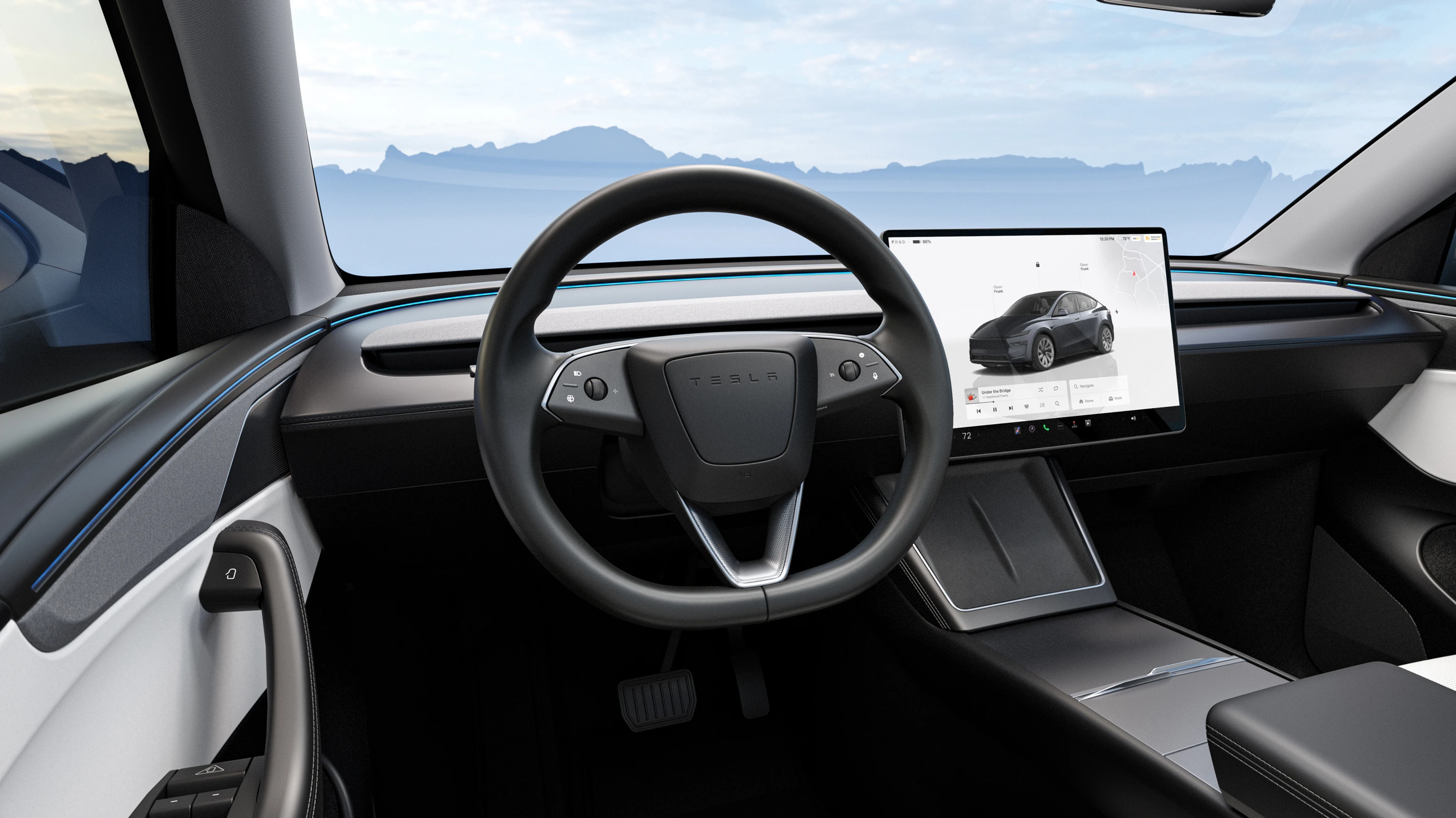 Tesla Model Y Premium RWD screens view
