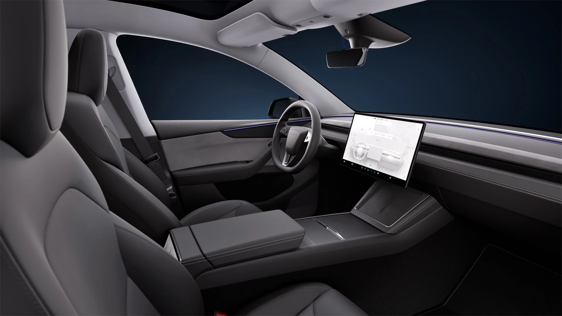 Tesla Model Y RWD interior view