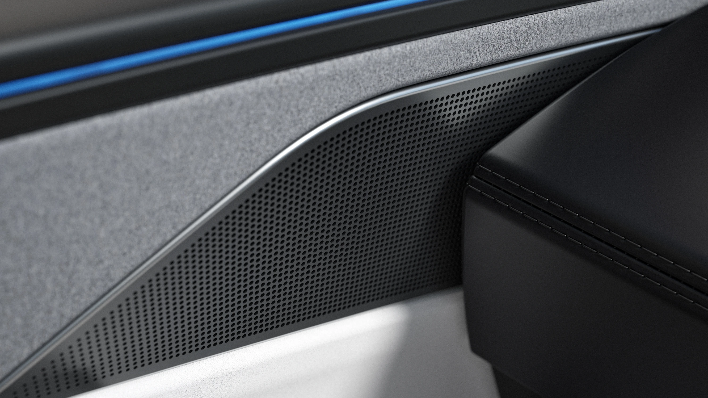 Tesla Model Y RWD speakers view