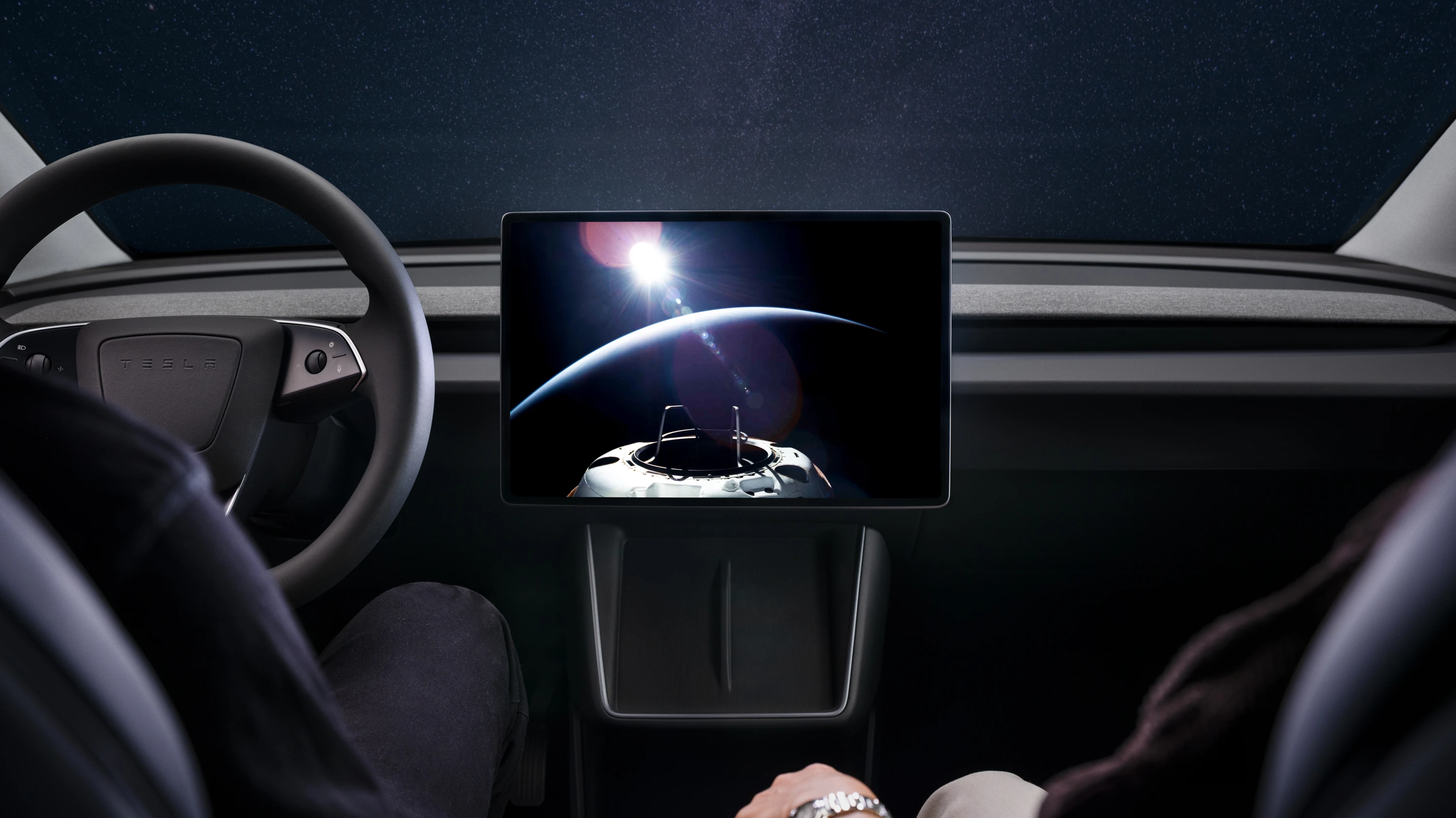 Tesla Model Y Standard screens view