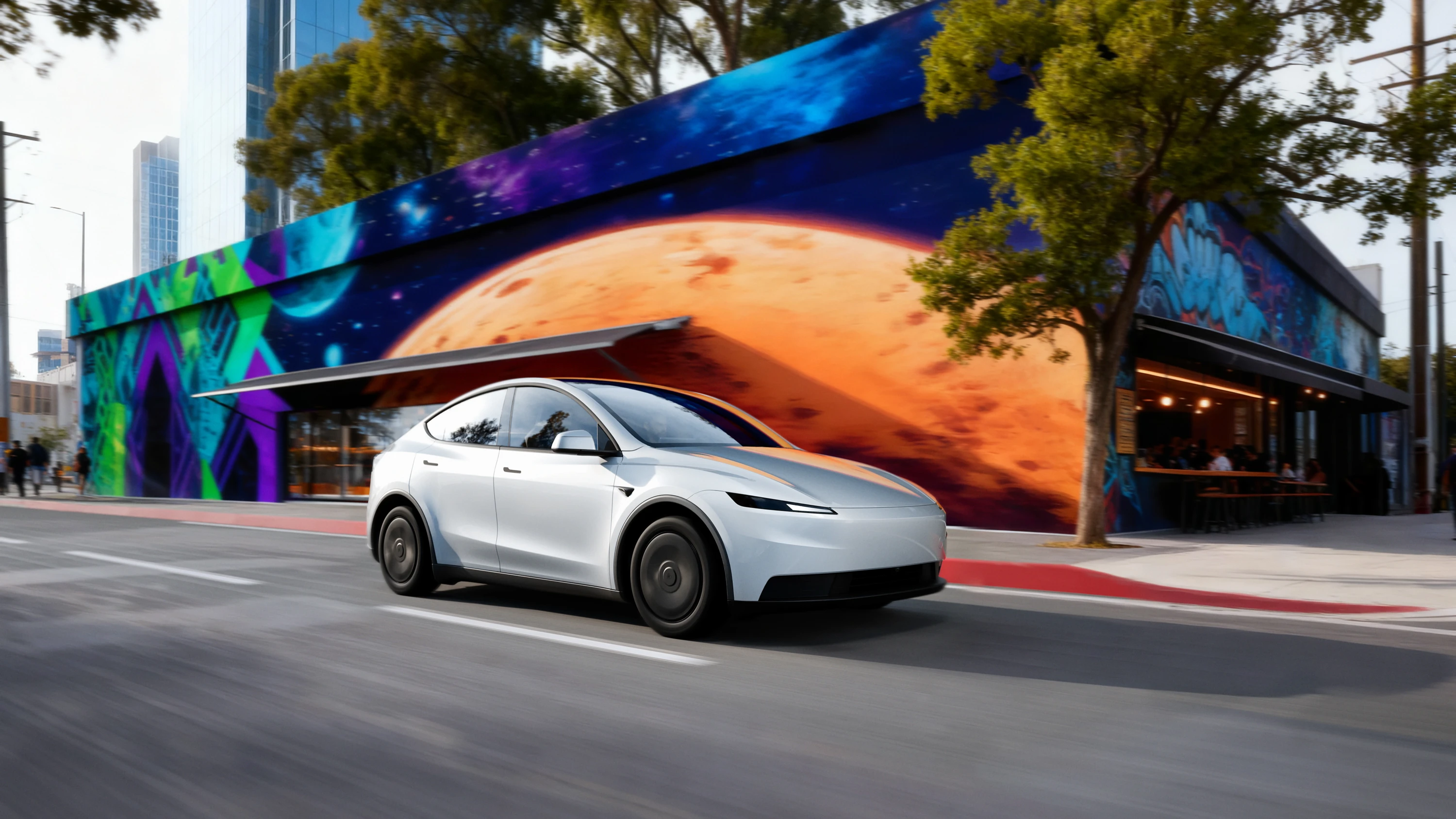 Tesla Model Y Standard Long Range RWD electric vehicle exterior