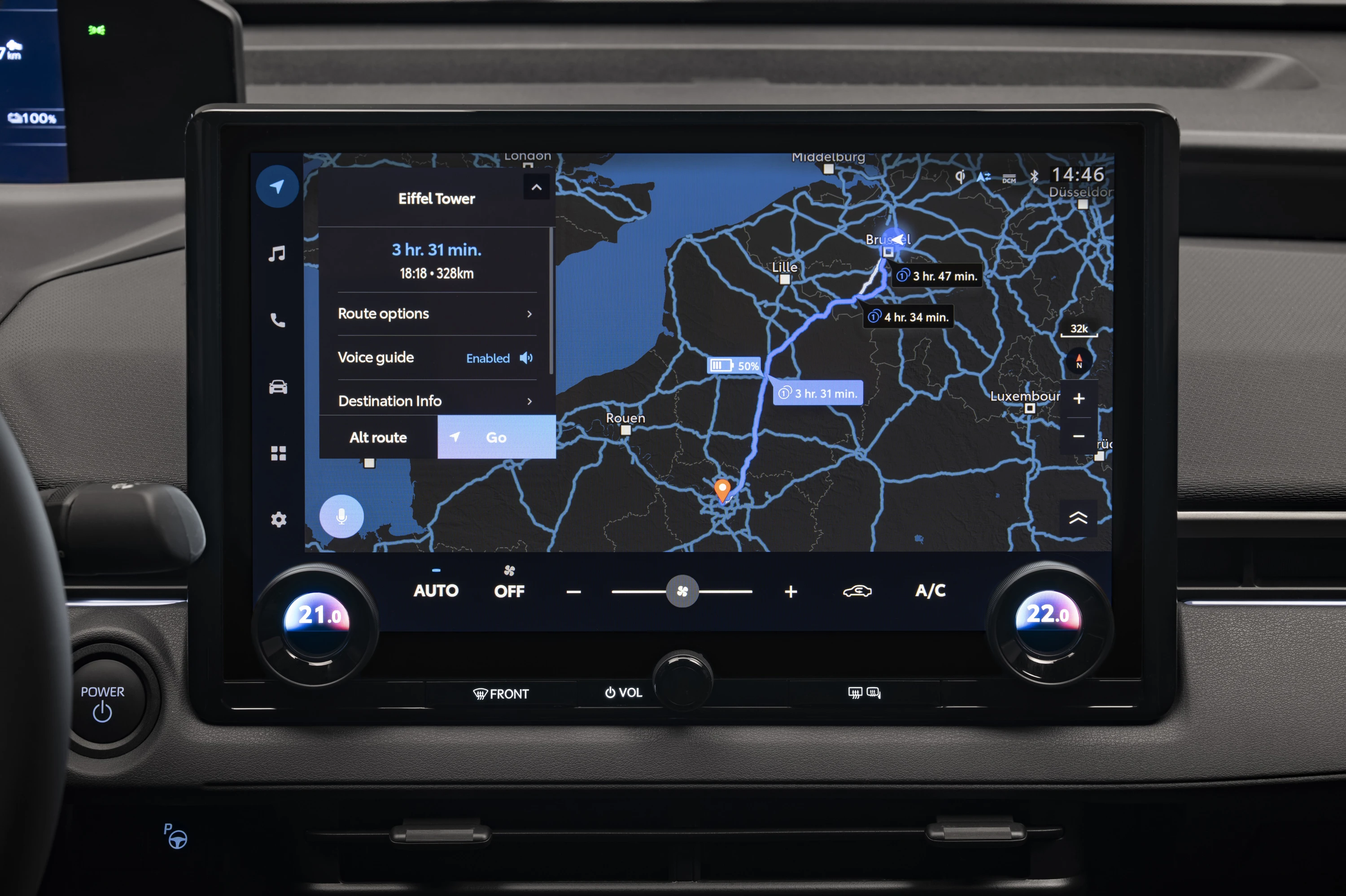 Toyota bZ4x AWD screens view