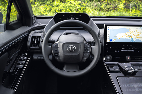 Toyota bZ4X AWD steeringwheel view