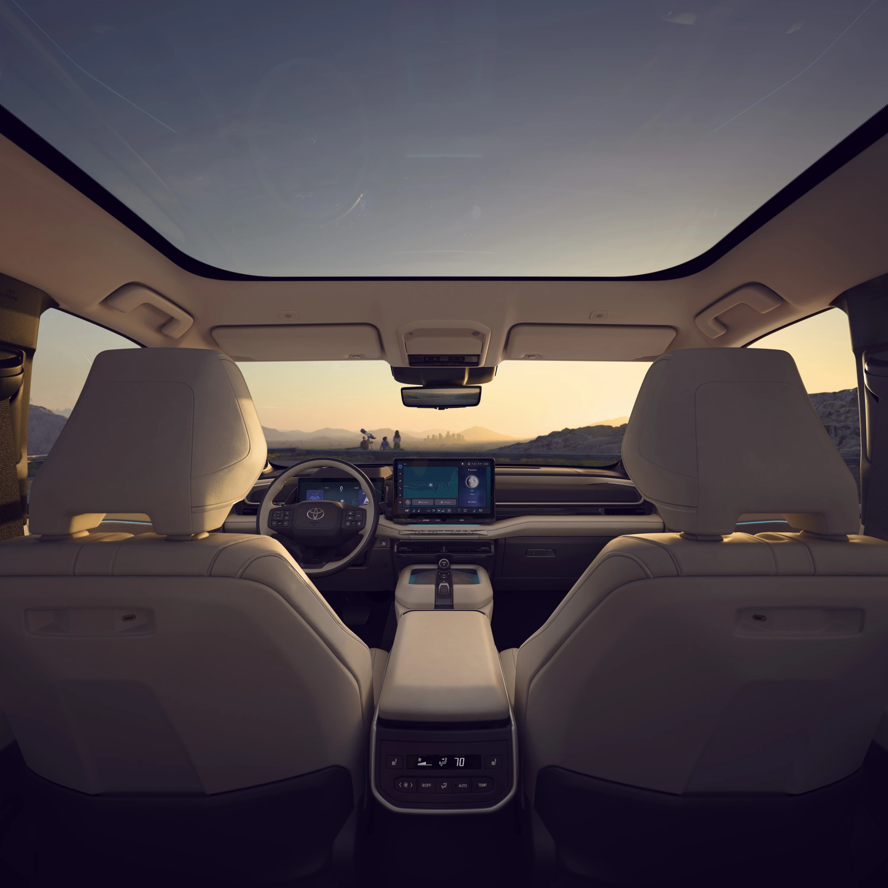 Toyota Highlander AWD 77 kWh interior view