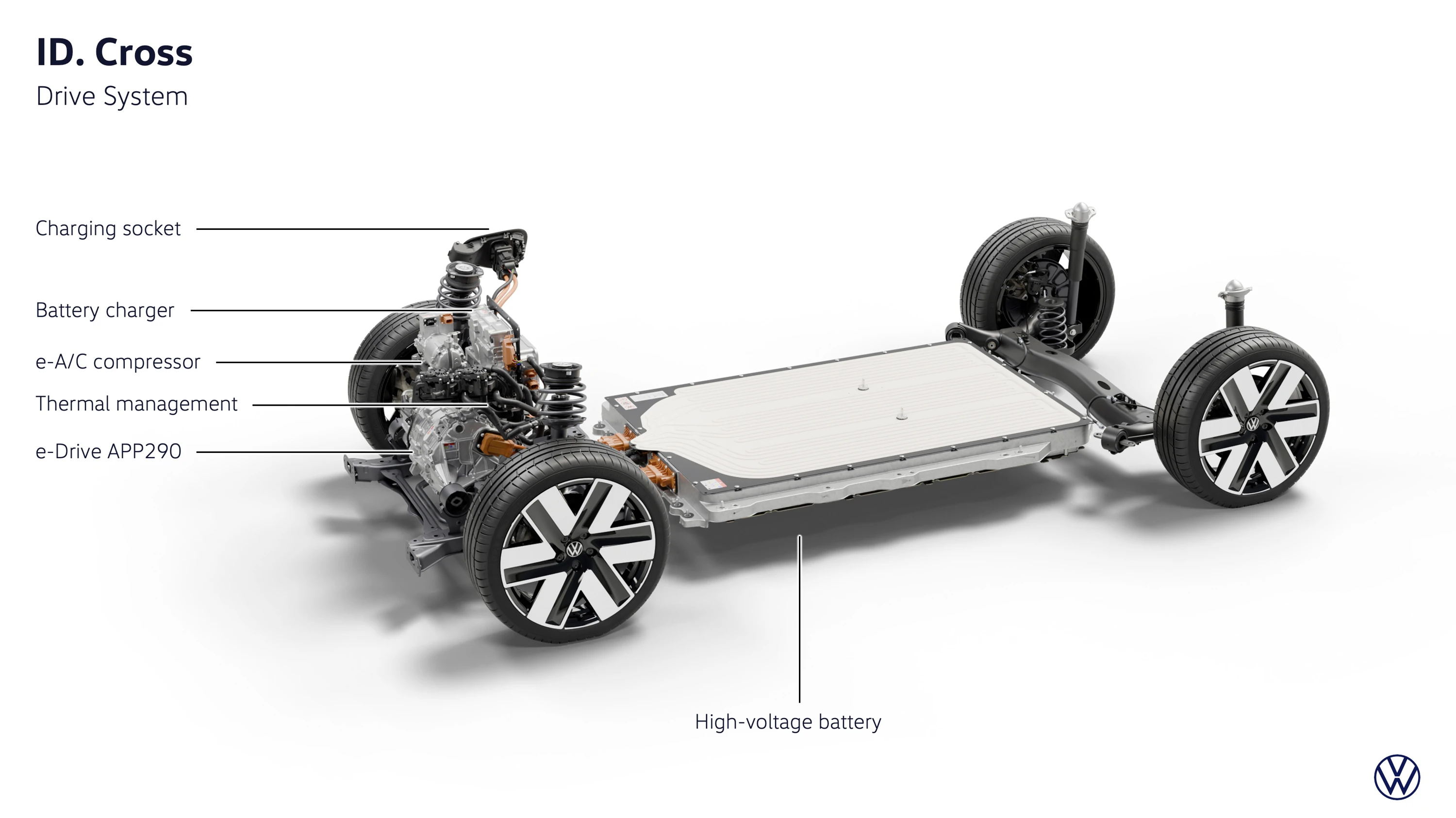 Volkswagen ID. Cross 155 kW chassis view