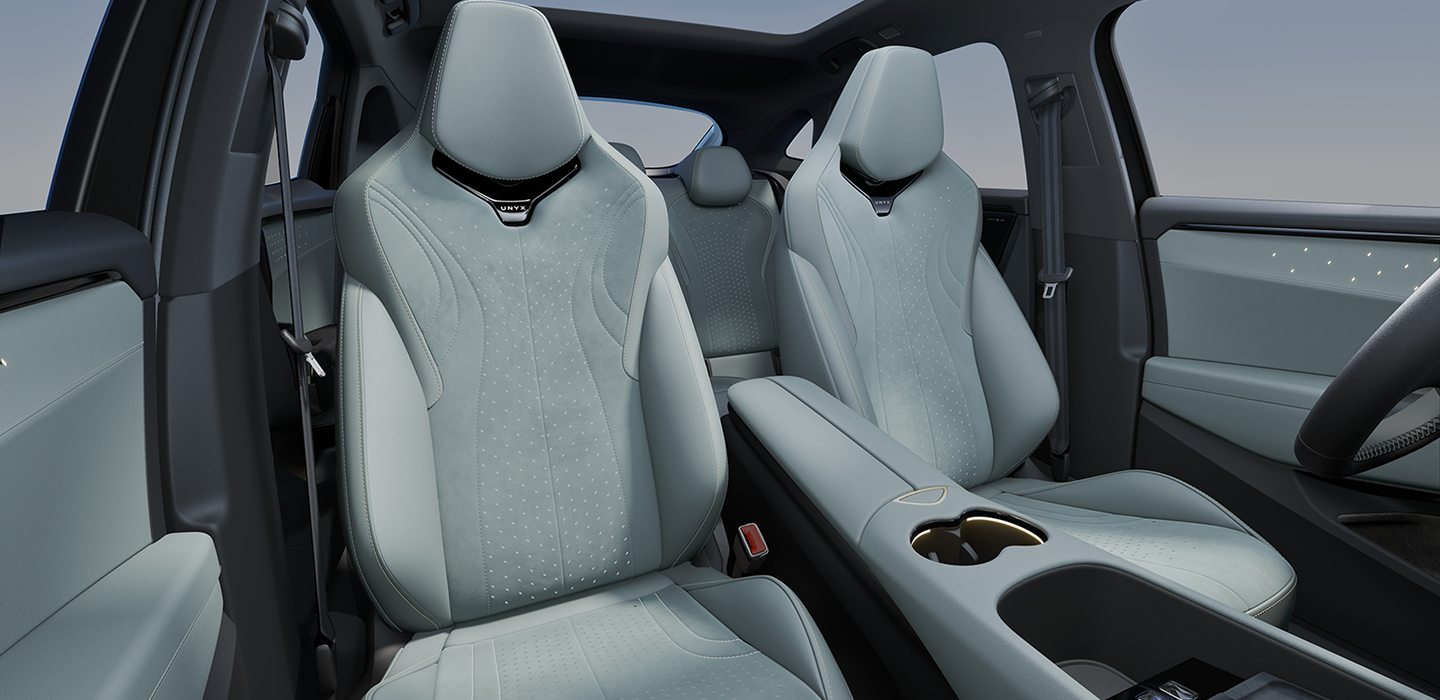 Volkswagen ID. UNYX 07 59.9 kWh RWD frontseats view