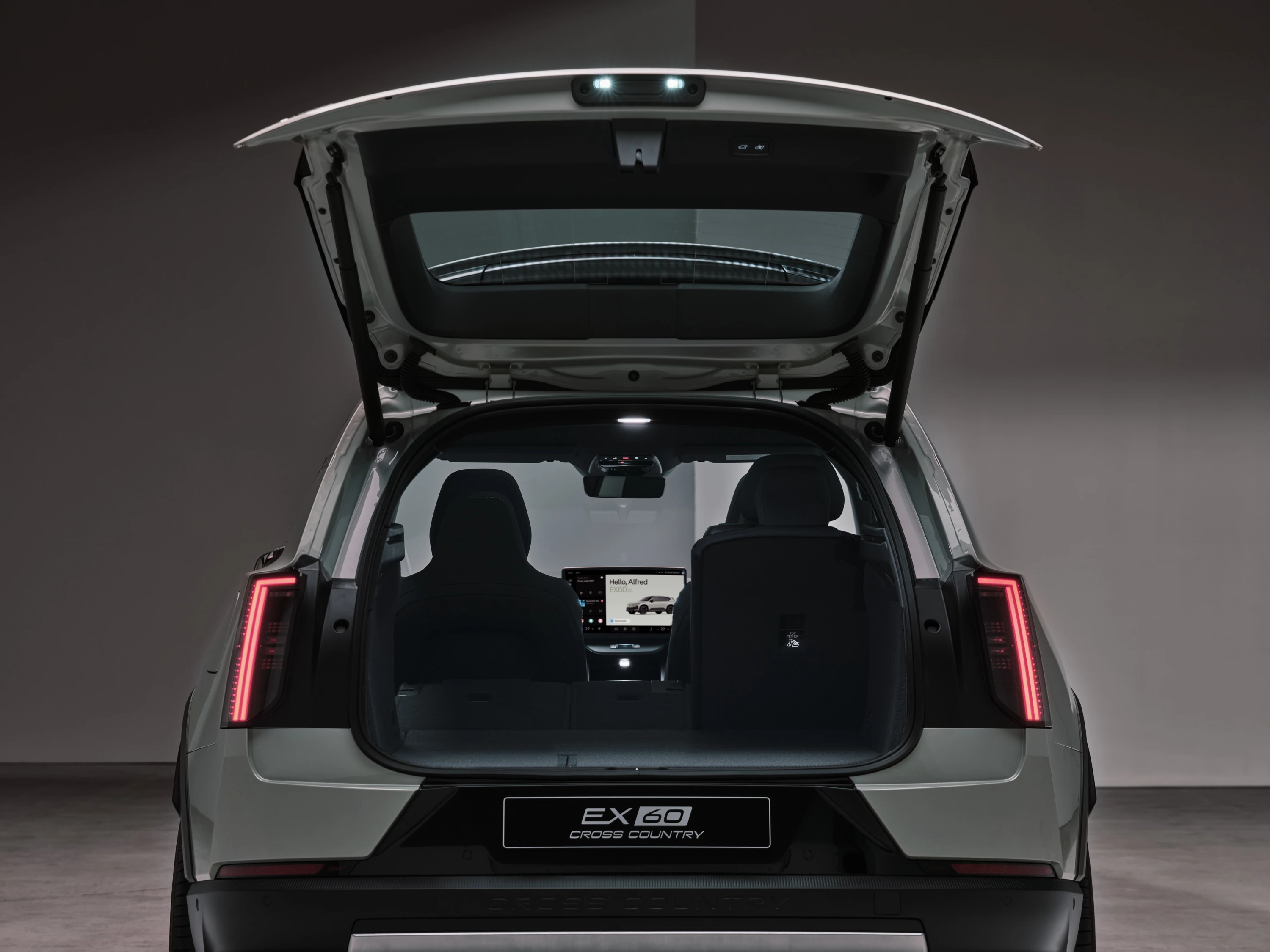 Volvo EX60 P12 AWD Electric trunk view