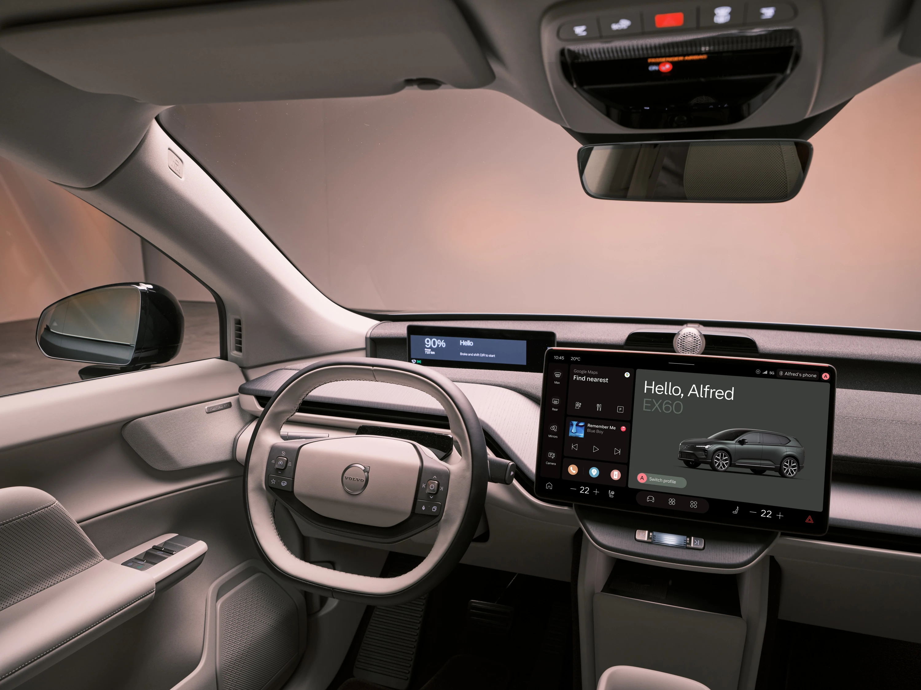 Volvo EX60 P12 AWD Electric screens view
