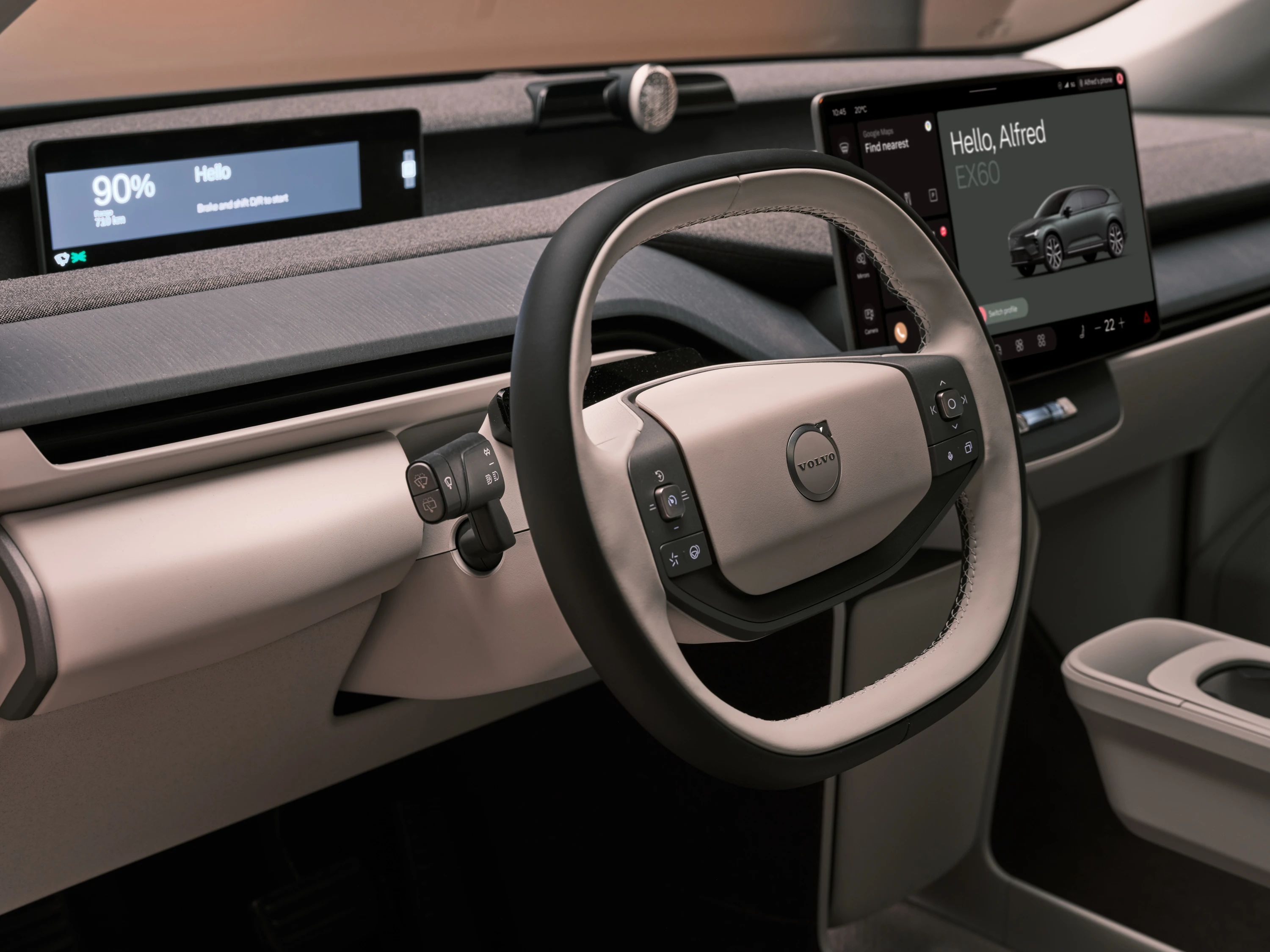 Volvo EX60 P12 AWD Electric screens view