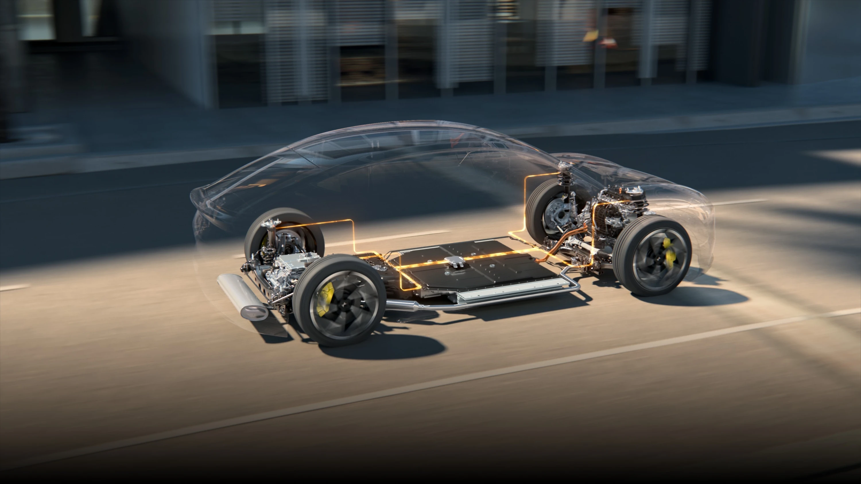 XPENG L03 71.2 kWh AWD Performance chassis view
