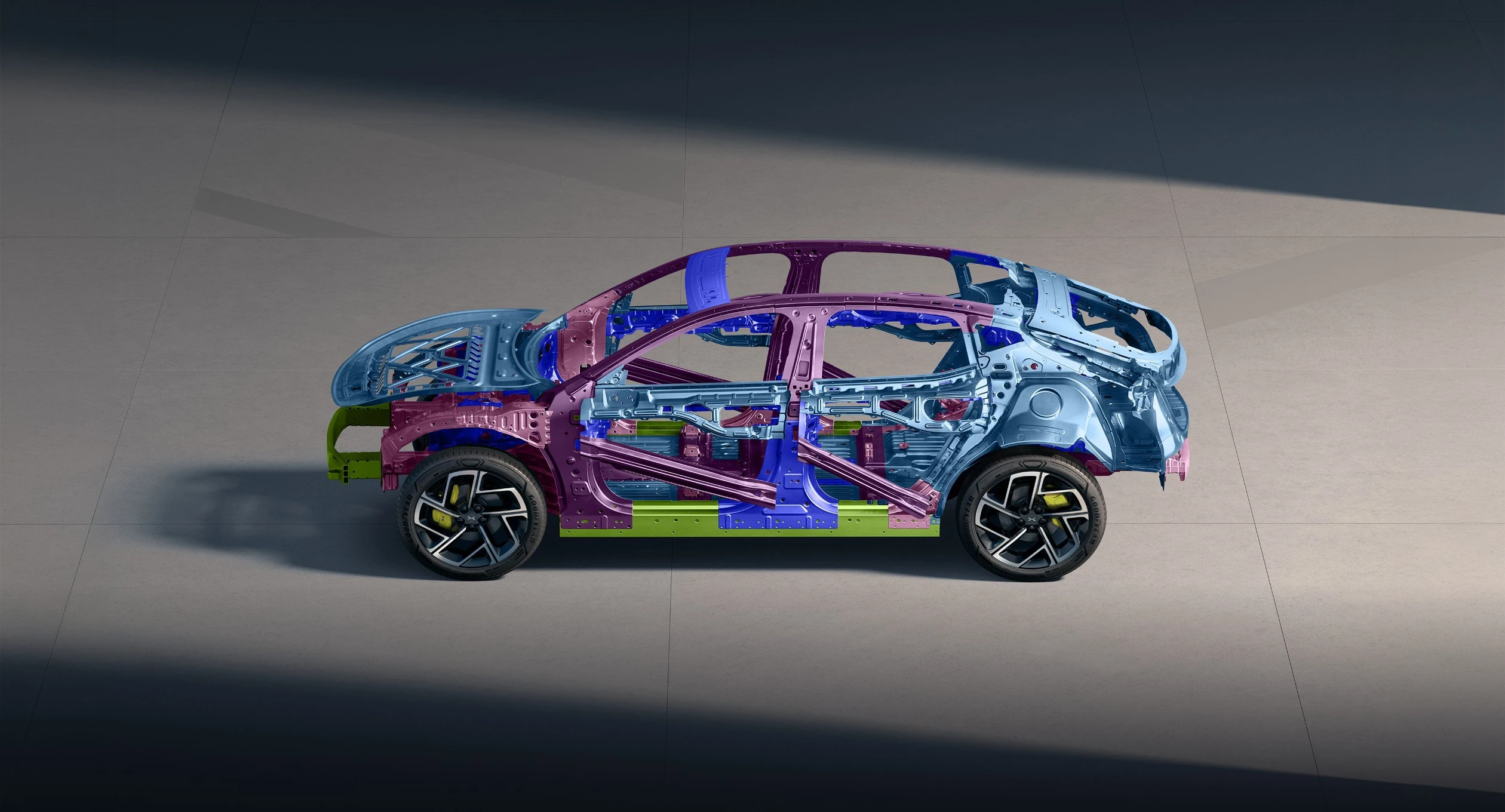 XPENG L03 71.2 kWh RWD bodystructure view