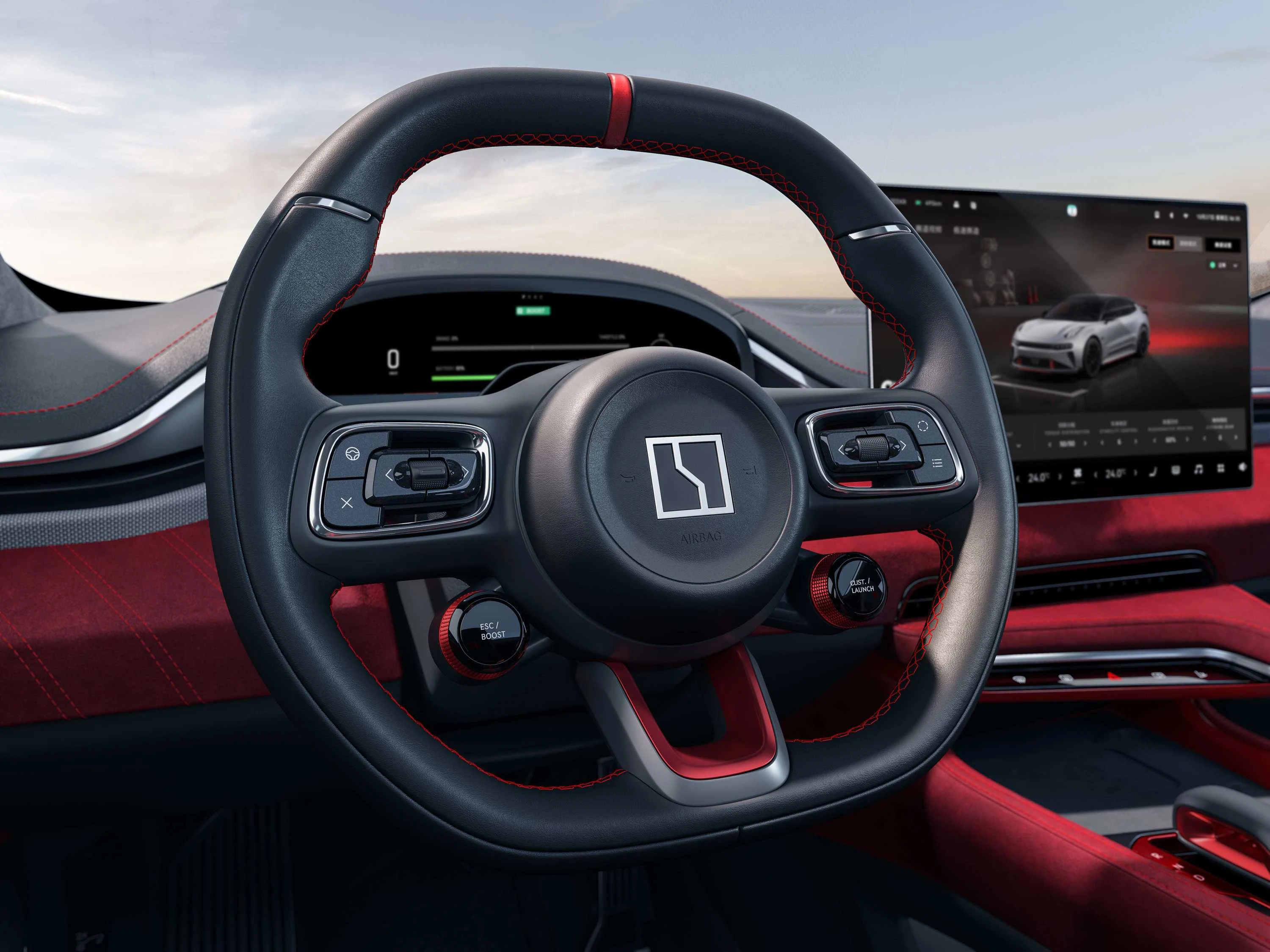Zeekr 001 FR steeringwheel view