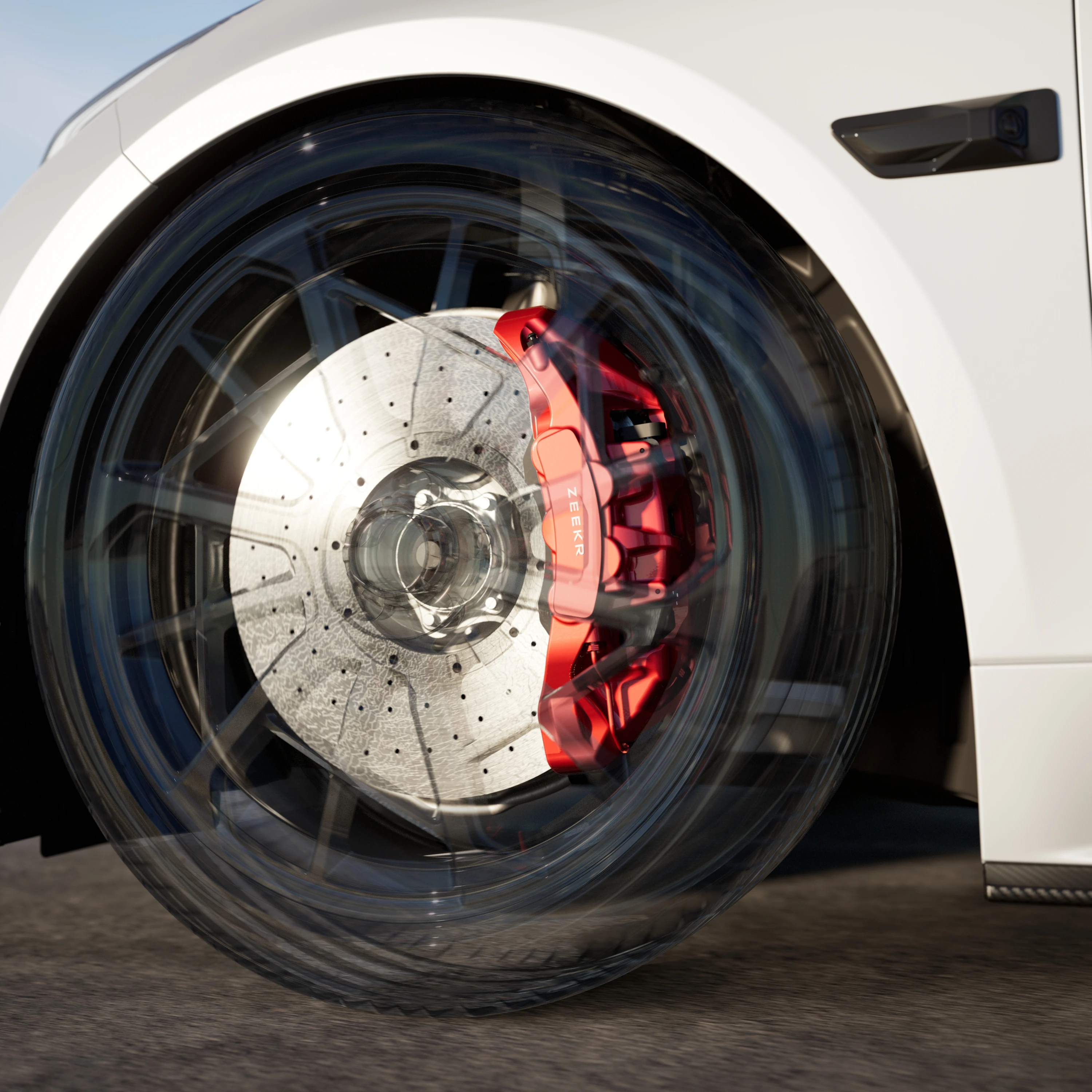 Zeekr 001 FR brakes view