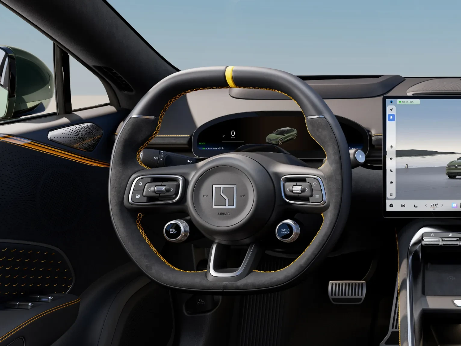 Zeekr 007 75 kWh RWD Max steeringwheel view