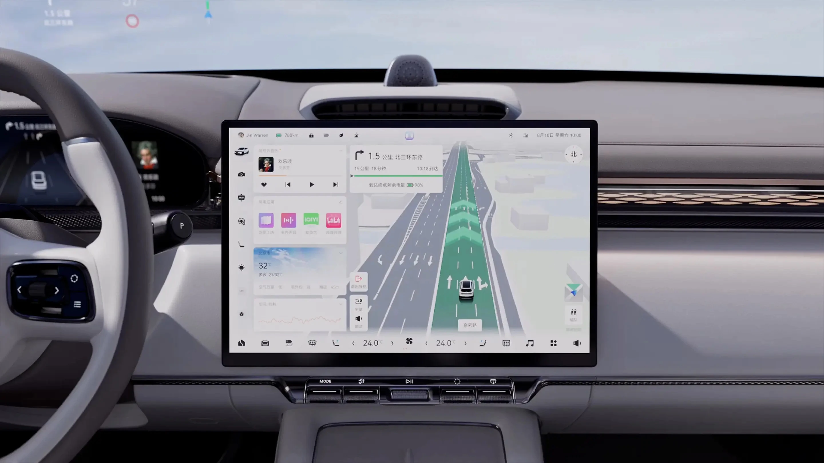 Zeekr 7X Long Range RWD screens view
